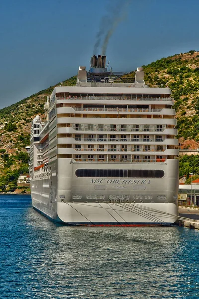 Dubrovnik Croatia September 2021 Liner Adriatic — 스톡 사진