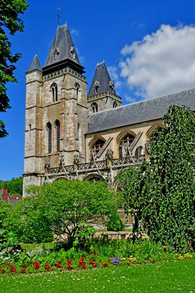 Les Andelys Γαλλία Ιουνίου 2021 Κολλεγιακή Εκκλησία Notre Dame — Φωτογραφία Αρχείου