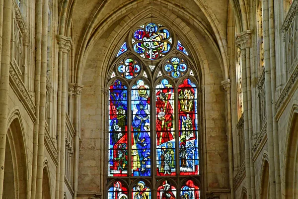 Les Andelys França Junho 2021 Igreja Colegial Notre Dame — Fotografia de Stock