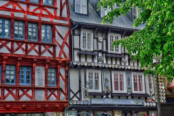 Quimper France May 2021 Picturesque Old City Centre — Stock Photo, Image