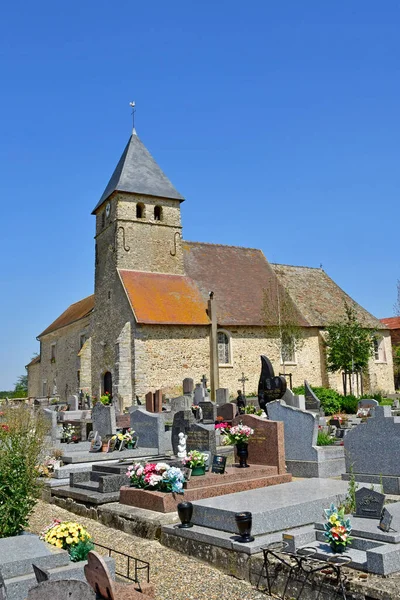 Tacoignieres Frankrijk Juli 2021 Notre Dame Assomption Kerk — Stockfoto