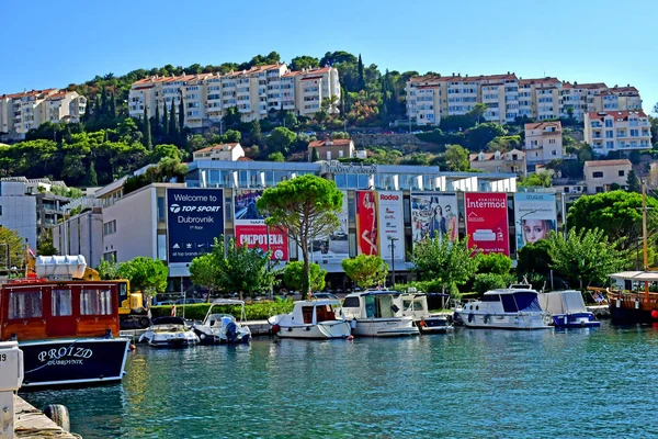 Dubrovnik Kroatien September 2021 Den Nya Hamnen — Stockfoto