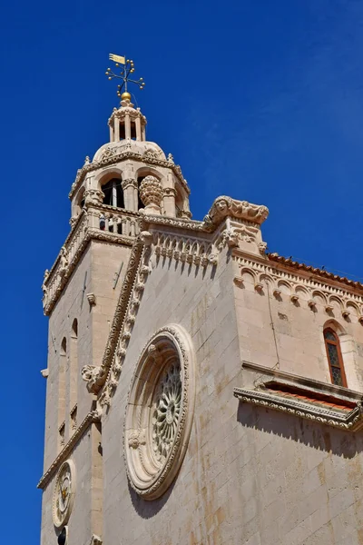 Korcula Croazia Settembre 2021 Cattedrale San Marco — Foto Stock