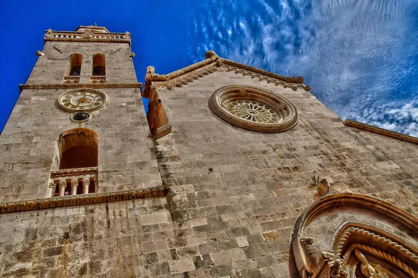 Korcula Kroatië September 2021 Kathedraal Saint Marc — Stockfoto