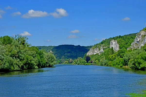 Les Andelys France June 2021 Seine Riverside — Stock Photo, Image