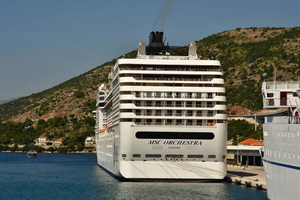 Dubrovnik Croazia Settembre 2021 Transatlantico Nell Adriatico — Foto Stock