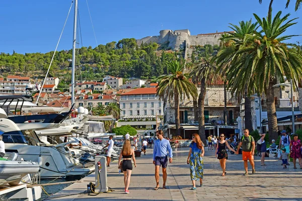 Hvar Croatia September 2021 Picturesque Old City — 스톡 사진