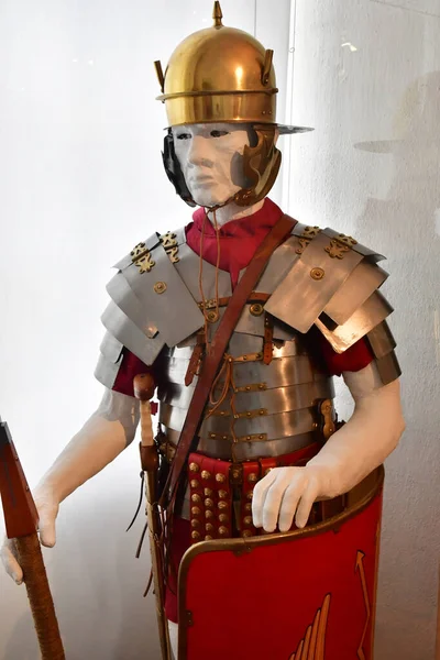 Στρασβούργο Γαλλία Αυγούστου 2021 Ρωμαίος Στρατιώτης Στο Αρχαιολογικό Μουσείο Του — Φωτογραφία Αρχείου