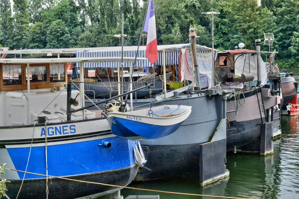 Frankrig, den maleriske by Conflans Sainte Honorine - Stock-foto