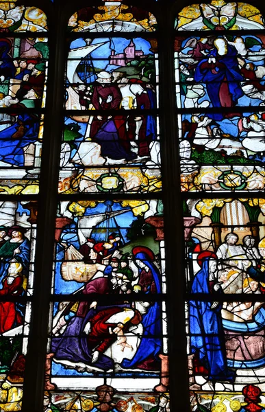 Історичні церкви Ножан-ле-Руа в Ер і Луар — стокове фото