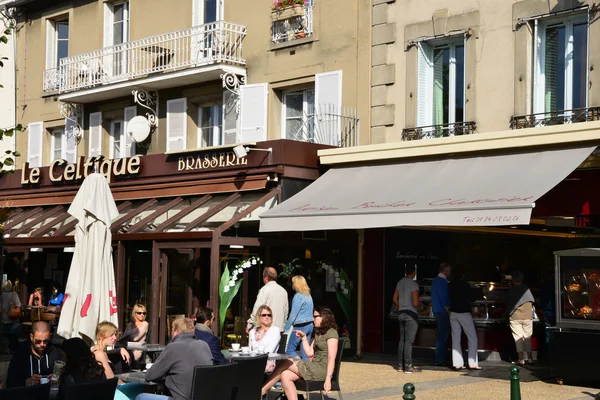 Ile de France, a festői város Rambouillet térképén — Stock Fotó