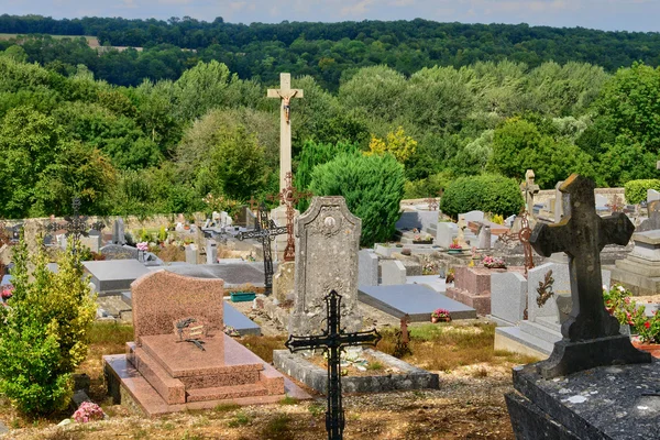 França, o cemitério de Delincourt em Oise — Fotografia de Stock