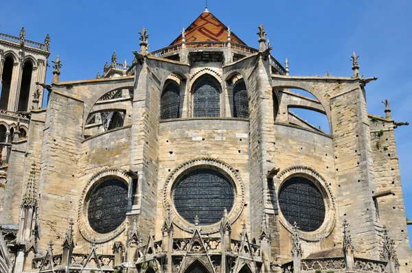 France, the historical collegiate church of Mantes la Jolie — Stock Photo, Image