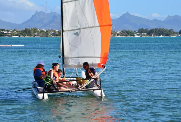 Picturesque area of  La Pointe aux Canonniers in Mauritius Repu — Stock Photo, Image