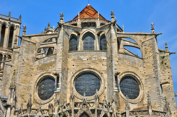 Francia, la storica chiesa collegiata di Mantes la Jolie — Foto Stock