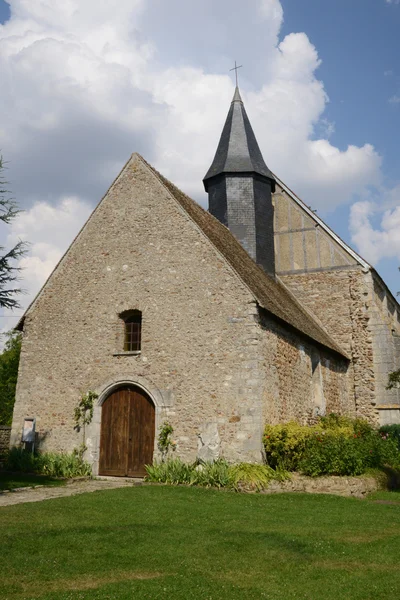 法国，Mondreville 历史教堂 — 图库照片