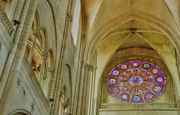 Francia, la storica chiesa collegiata di Mantes la Jolie — Foto Stock