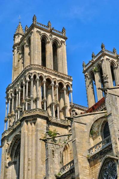 Frankrig, den historiske kollegiale kirke Mantes la Jolie - Stock-foto