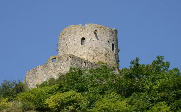 Francie, malebný hrad La Roche Guyon — Stock fotografie