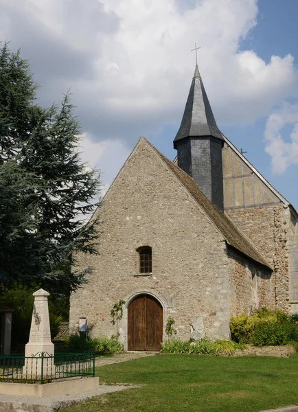 France, the historical church of Mondreville — Stock Photo, Image