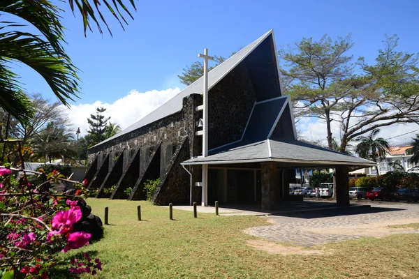 Africa, la grande chiesa della baia nell'isola di Mauritius — Foto Stock