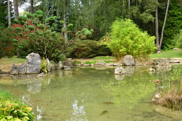 França, o pitoresco jardim japonês de Aincourt — Fotografia de Stock