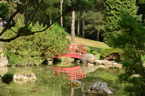 Frankrijk, de pittoreske Japanse tuin van Aincourt — Stockfoto