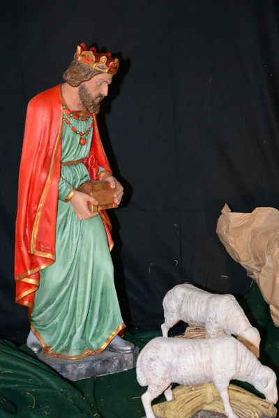 France, nativity scene in Triel sur Seine church — Stock Photo, Image