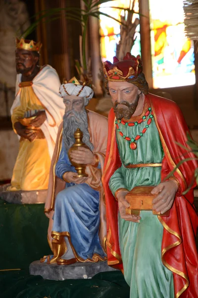 França, presépio em Triel sur Seine igreja — Fotografia de Stock