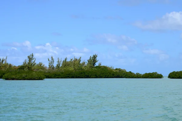 Afrika, pittoreska aera av Blue Bay nära Mahebourg — Stockfoto