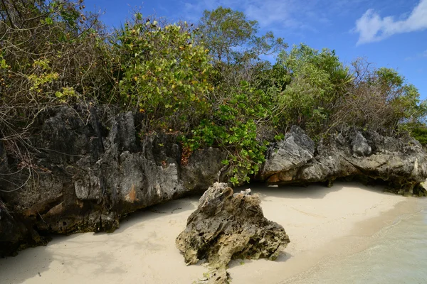 Afrika, pittoreska aera av Blue Bay nära Mahebourg — Stockfoto