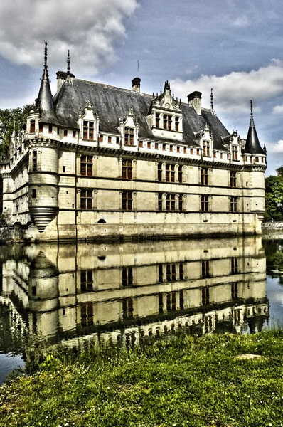 Renesansowy zamek azay le rideau w regionie Turenia — Zdjęcie stockowe