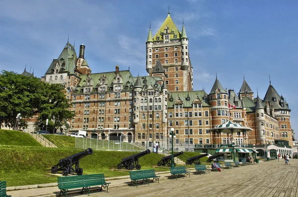 Canada, Chateau Frontenac in de stad van Quebec — Stockfoto