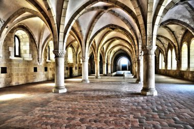 Portugal , historical and pisturesque  Alcobaca monastery  clipart
