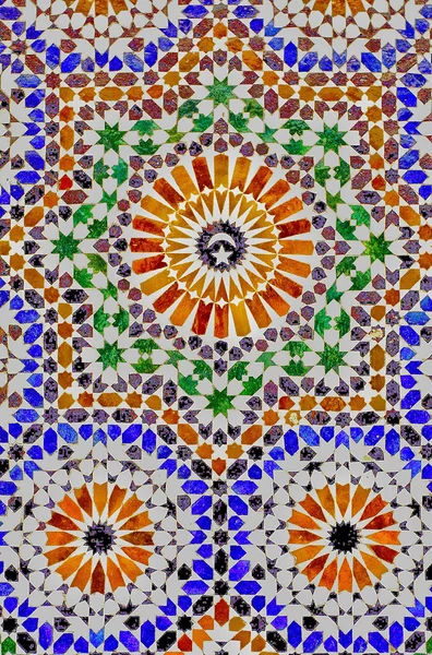 Morocco, mosaic detail in an old palace in Marrakesh