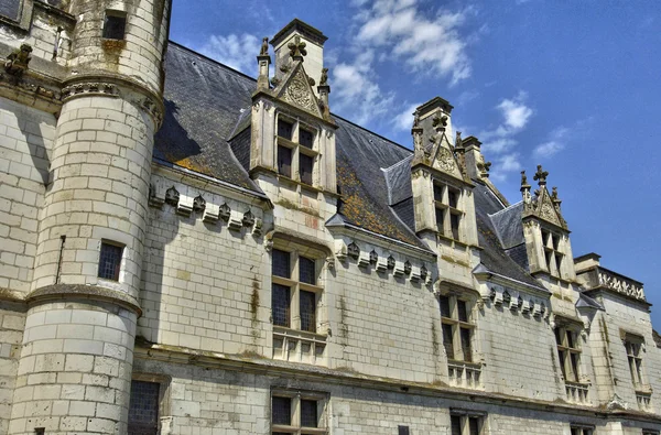 Francia, castillo de Loches en Indre et Loire —  Fotos de Stock