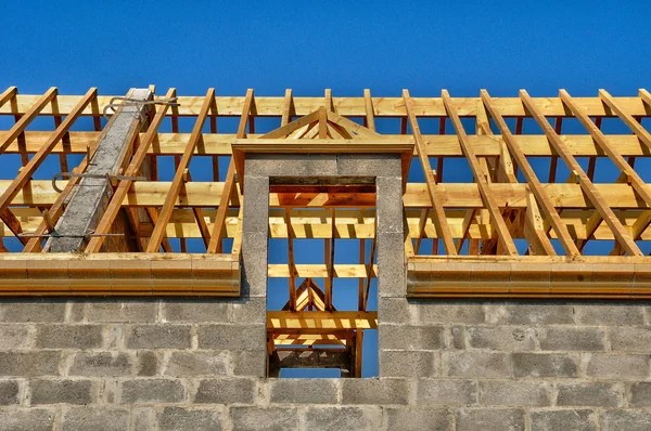 Aroof structure of an house in ile de France — Stock Photo, Image