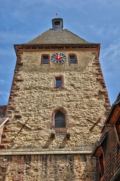 Haut rhin, Dorf Bergheim im Elsass — Stockfoto