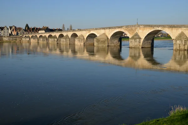 Malerische Stadt gien in loiret — Stockfoto