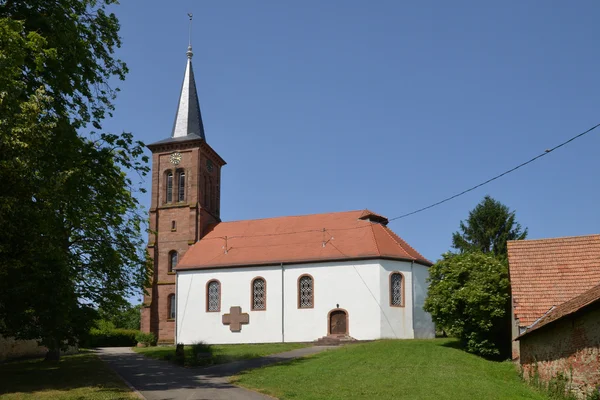 Francia, pittoresco villaggio di Hunspach in Alsazia — Foto Stock