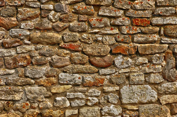 Francia, dettaglio di un muro di pietra — Foto Stock