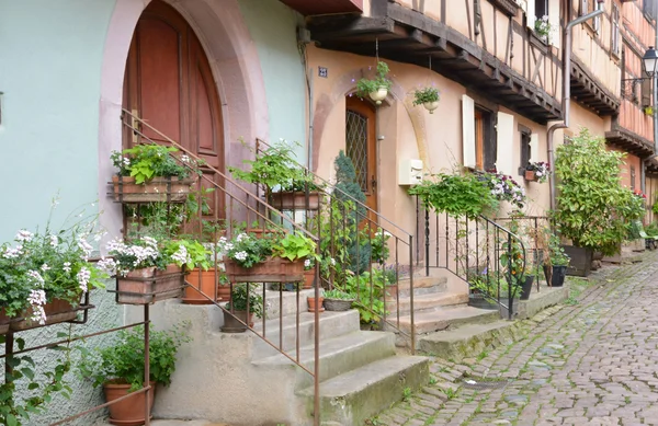 Γαλλία, γραφικό χωριό Eguisheim στην Αλσατία — Φωτογραφία Αρχείου