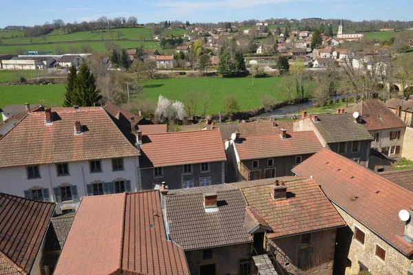 France, village pittoresque de Châteauneuf en Saône et Loire — Photo