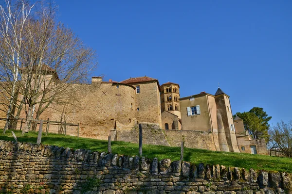 Fransa, pitoresk köy Anzy le duc Saone içinde et Loire — Stok fotoğraf