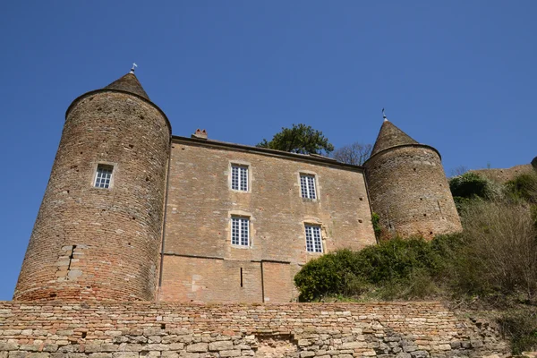 Bourgogne, malebné vesnici brancion v saone et loire — Stock fotografie