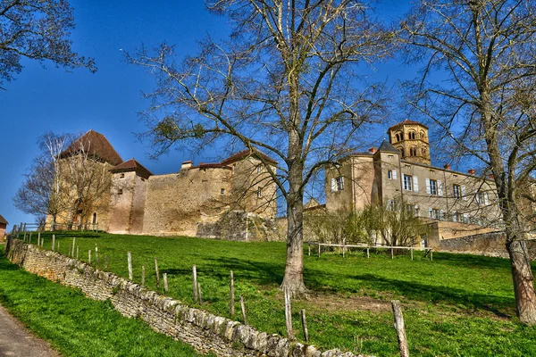 Francja, malowniczej miejscowości Anzy le duc w Saone et Loire — Zdjęcie stockowe