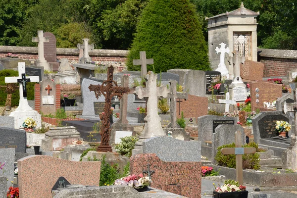 Frankrike, pittoreska kyrkogården av Varengeville sur Mer — Stockfoto