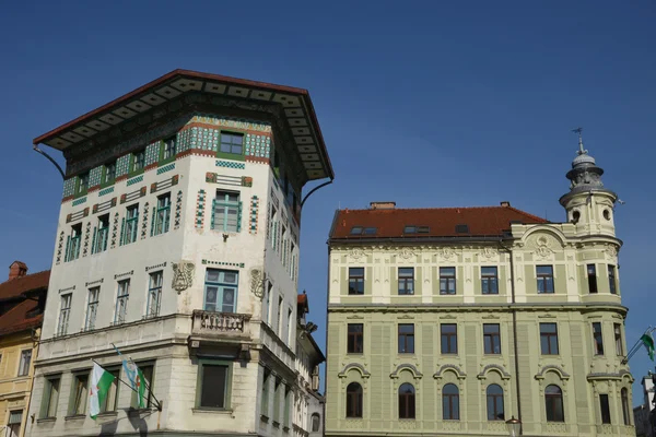 그림같이 아름다운 역사적 도시 류블랴나의 슬로베니아 — 스톡 사진
