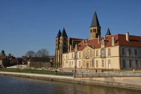 Saone et Loire, Paray le Monial pitoresk kenti — Stok fotoğraf