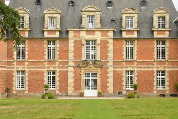 Normandie, le château pittoresque de Miromesnil à Tourville sur — Photo